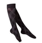 Truform Women's Argyle Compression Socks 20-30 mmHg – Knee High Graduated Compression