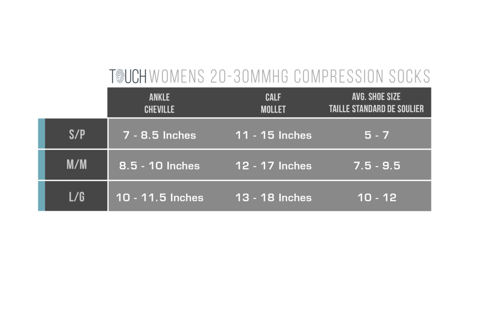 1074 Touch Women's Argyle Compression Socks 20-30 mmHg – Knee High Graduated Compression