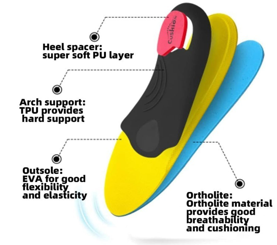 VALSOLE Heavy Duty Orthotics 220+ Lbs Plantar Fasciitis Arch Support Insoles