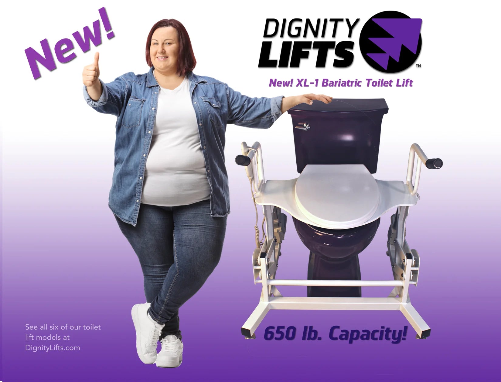 Dignity Lifts - Extra-Large Toilet Lift - XL1 - Will Ship JUNE 15Th