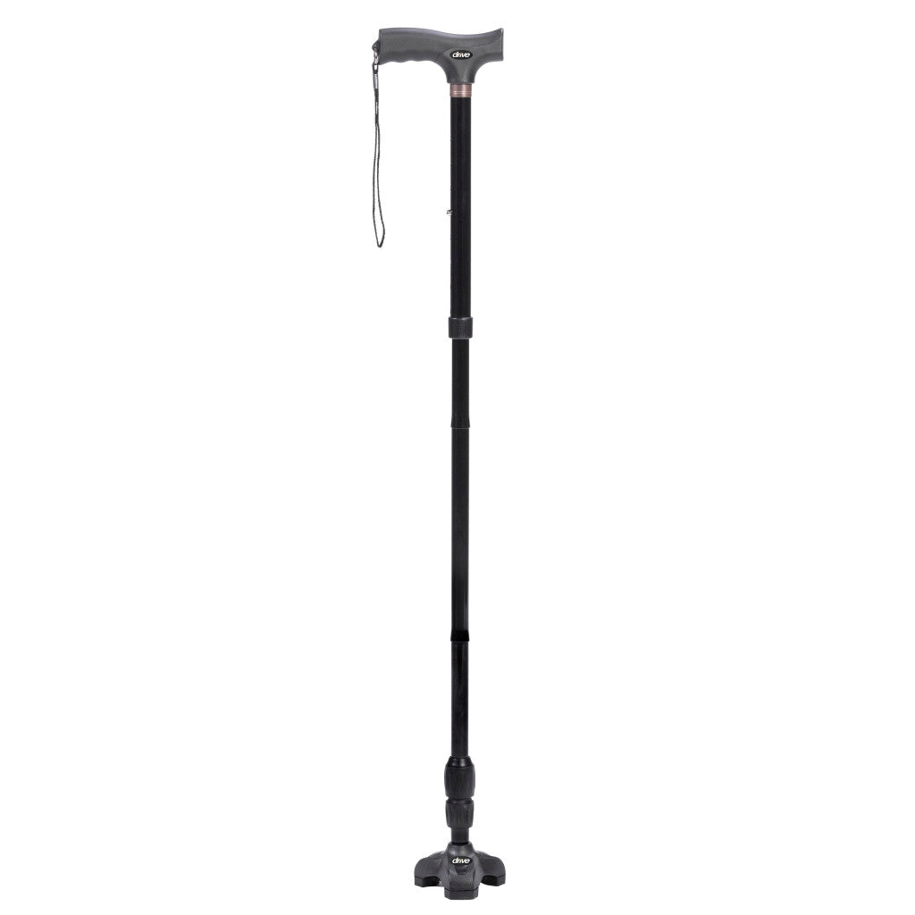 Drive Cane Flex N Go cane folded down into sections for storage or travel