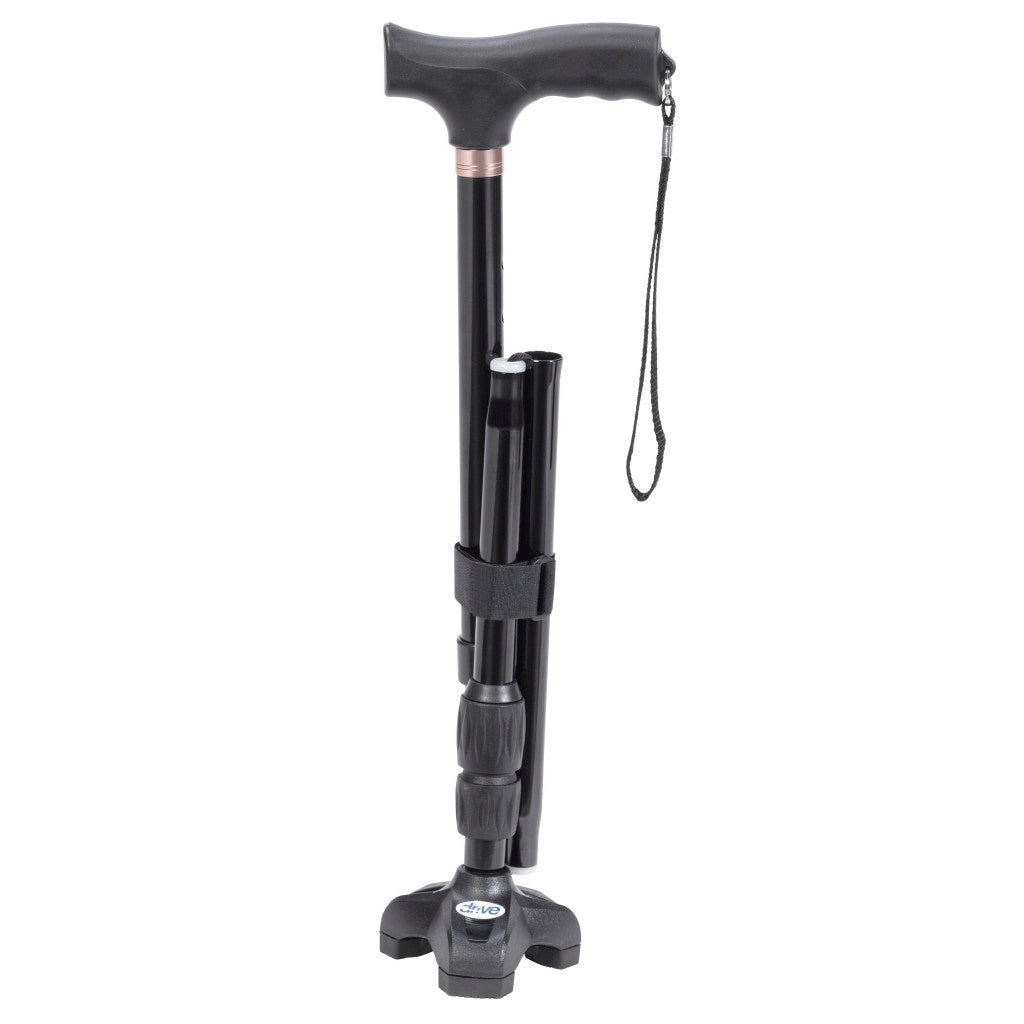 Drive Cane Flex N Go folding walking cane with soft grip offset handle