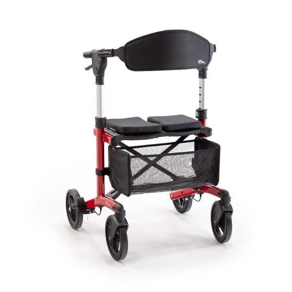 Triumph Escape Rollator – Gray, 19" Seat | Folding Walker with Seat