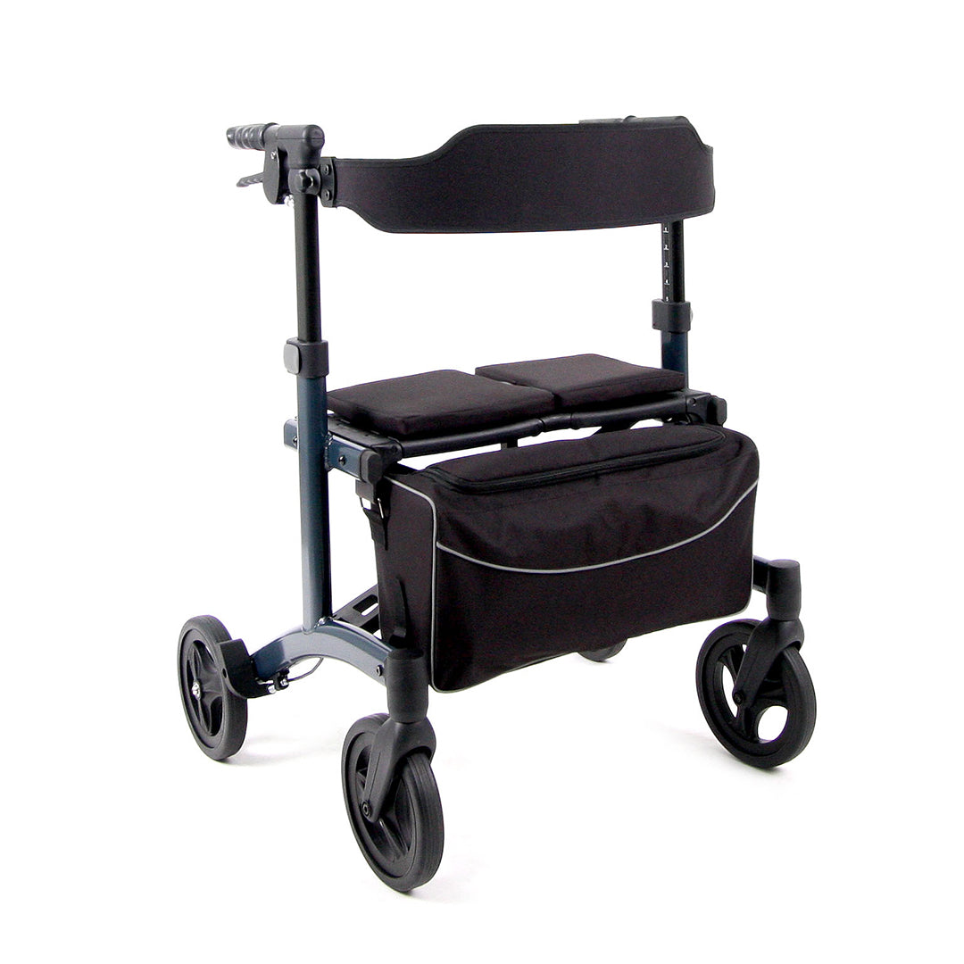 Triumph Escape HD Rollator – Space Blue, 21" Seat | Heavy Duty Folding Walker