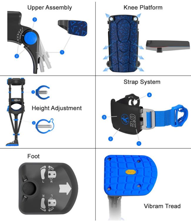 iWalk Hands Free Crutch 3.0 | Hands-Free Knee Crutch