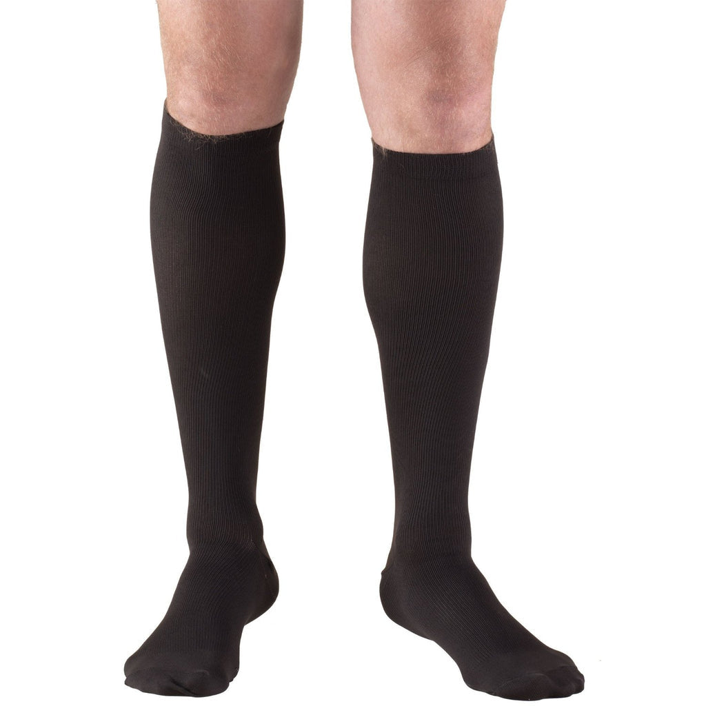 Truform Men's Compression Dress Socks 20-30 mmHg Knee High - Graduated Support for Circulation, Swelling & Varicose Veins