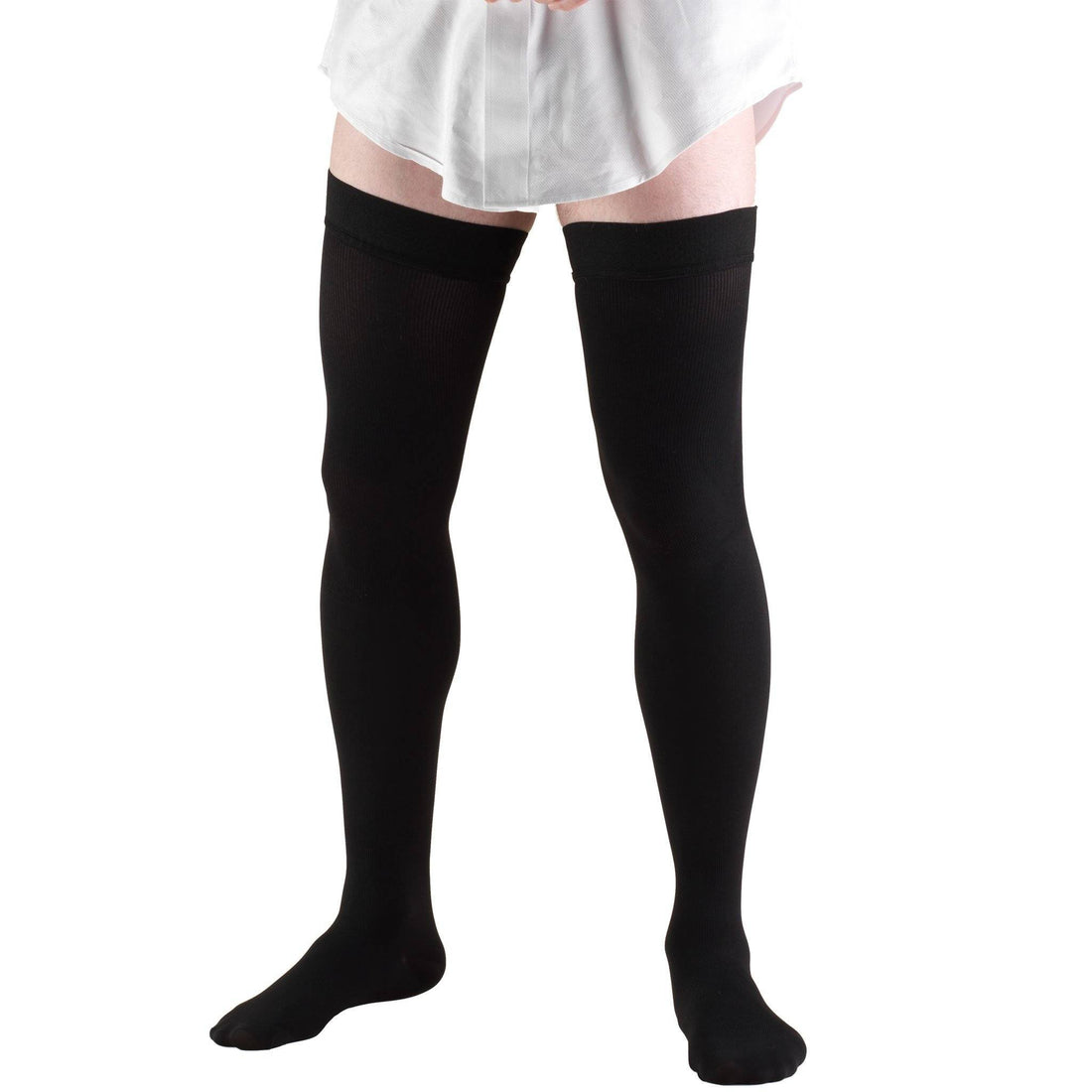 1944BL Truform Men's Compression Dress Socks 20-30 mmHg Knee High - Graduated Support for Circulation, Swelling & Varicose Veins