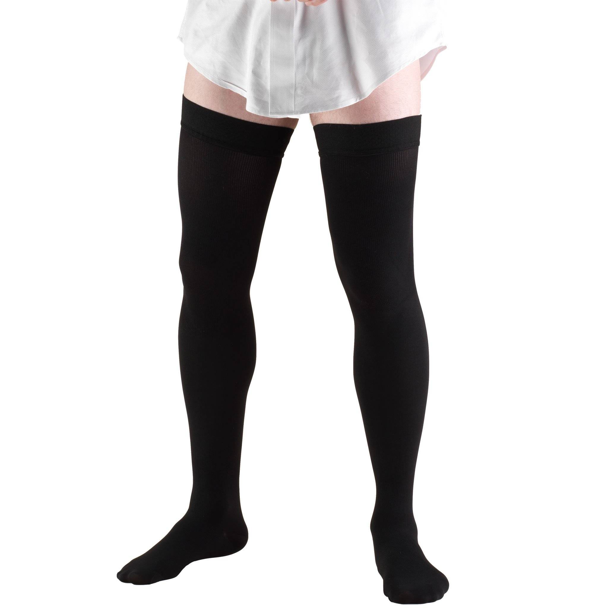 Truform Men's Compression Dress Socks 20-30 mmHg Knee High - Graduated Support for Circulation, Swelling & Varicose Veins