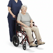 MOBB Heavy Duty Bariatric Transport Chair 22" | 450 lb Capacity | Foldable Wheelchair