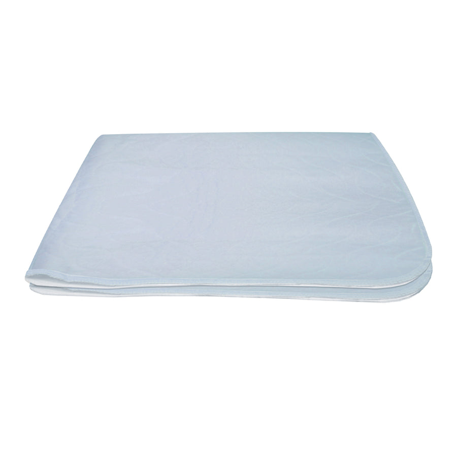 PCP 6254 reusable washable bed pad 24x30 inches folded – light blue waterproof backing, white absorbent top, clean product shot – Must