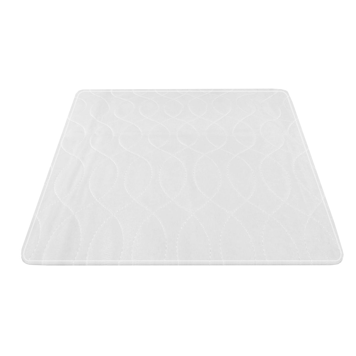 PCP 6254 reusable washable bed pad 24x30 inches laid flat – white absorbent top side up, rounded corners, clean product shot – Must