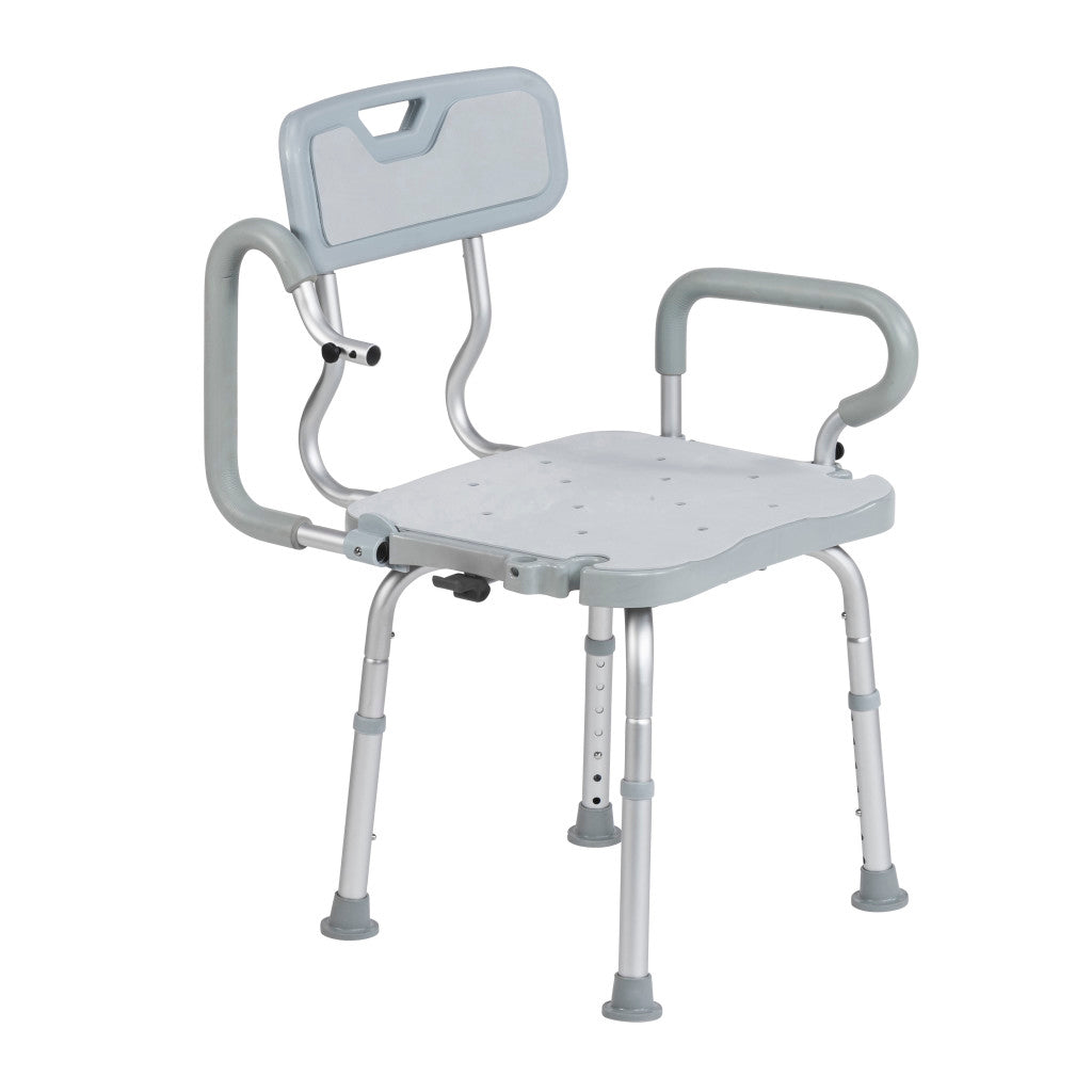 Preserve Tech shower chair seat rotating 360 degrees for easier tub transfers