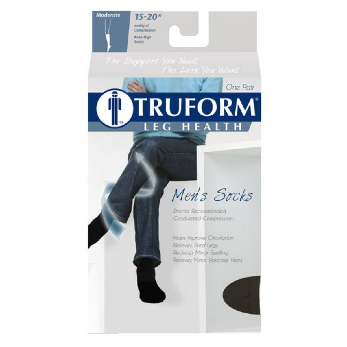 Truform 1933 Men's Knee High Compression Socks, view 2 of 6 – Must Medical Equipment Surrey