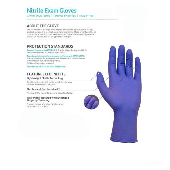 Exam Gloves Nitrile Powder-Free Stevens Dental Solutions Medium Case, view 3 of 3 – Must Medical Equipment Surrey