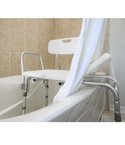 Transfer Bath Bench with Curtain Control | Safe Bathtub Transfer Seat
