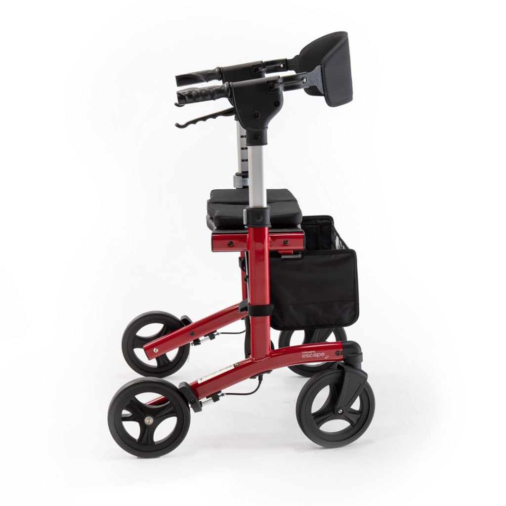 Triumph Escape rollator walker with padded seat and backrest
